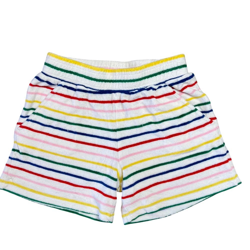 Hanna Andersson Kids Rainbow Stripe Terry Cloth Shorts Multi Size 150 US 12